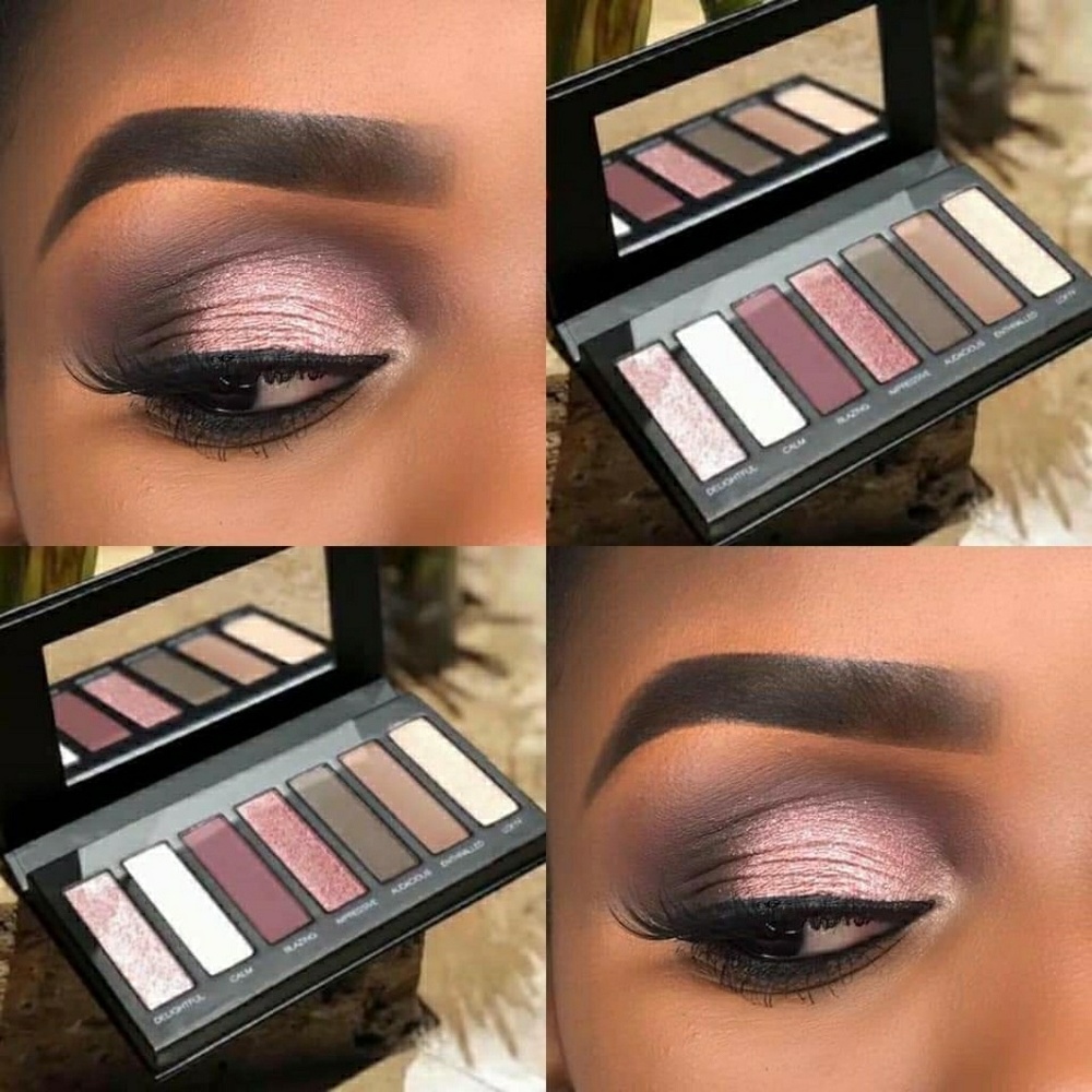 paletas Younique en 5 colores diferentes